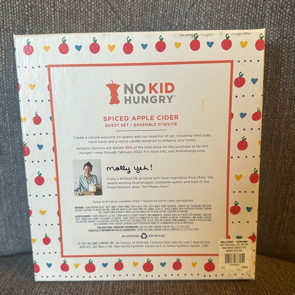 Williams Sonoma Apple Cider No Kid Hungry Soap Lotion Candle Gift Set - Picture 7 of 10